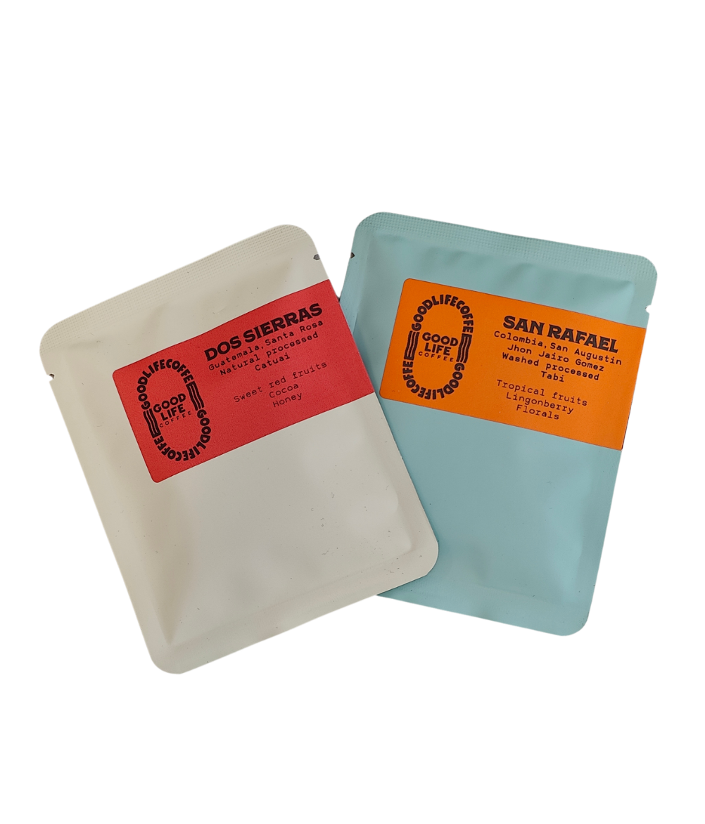 kaksi annosuuttopussia